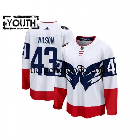 Kinder Washington Capitals Eishockey Trikot Tom Wilson 43 Adidas 2023 NHL Stadium Series Weiß Authentic